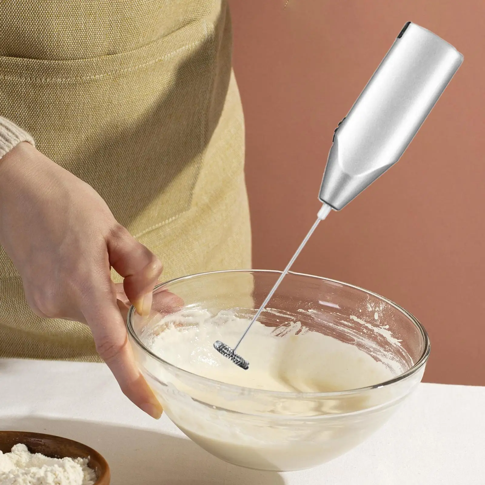 2-4pack Milk Frother Drink Mixer Foam Maker Whisk Stainless Steel Spring Head