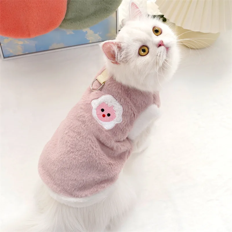 Soft Fleece Cat Clothes for Small Medium Dogs Kitten Warm Vest Puppy Cats Jacket Chihuahua Yorkies Outfits Sphynx Cat Costumes