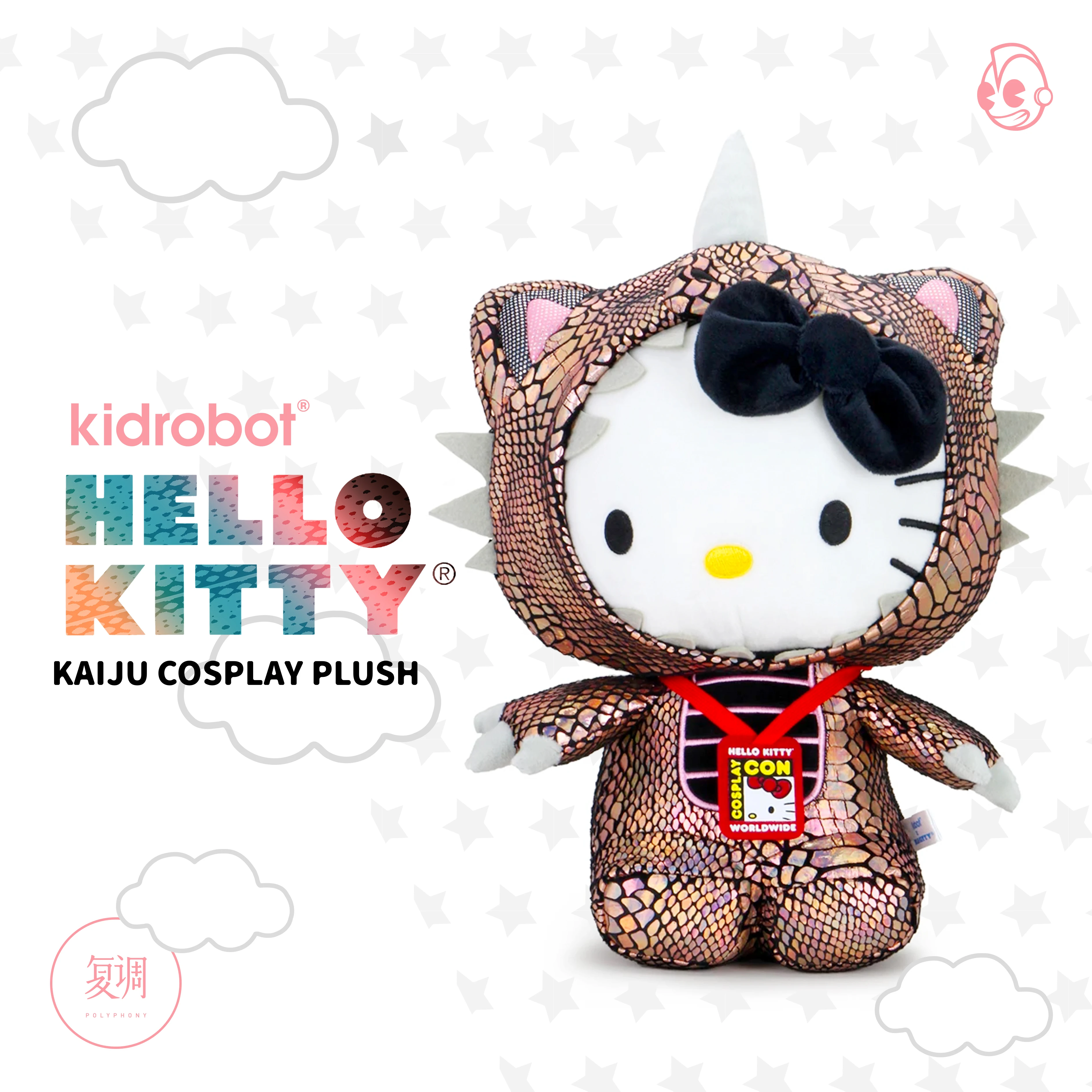 

Kidrobot Sanrio Hello Kitty Cosplay Monster Version Kitty Genuine In Stock