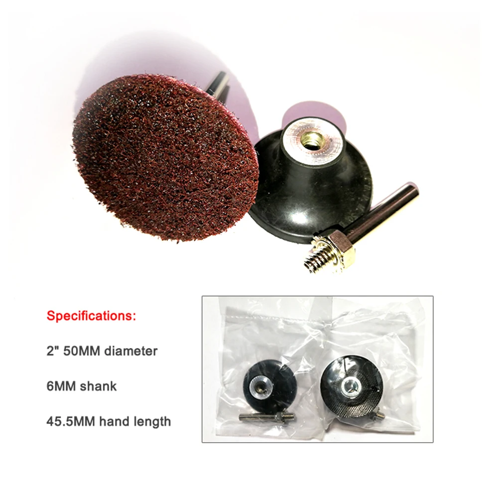 Twist-Lock Surface Conditioning Kit Sanding Disc with 6mm Shank Holder Wool Polishing For Quick Change Rust Removal Rotary Tools