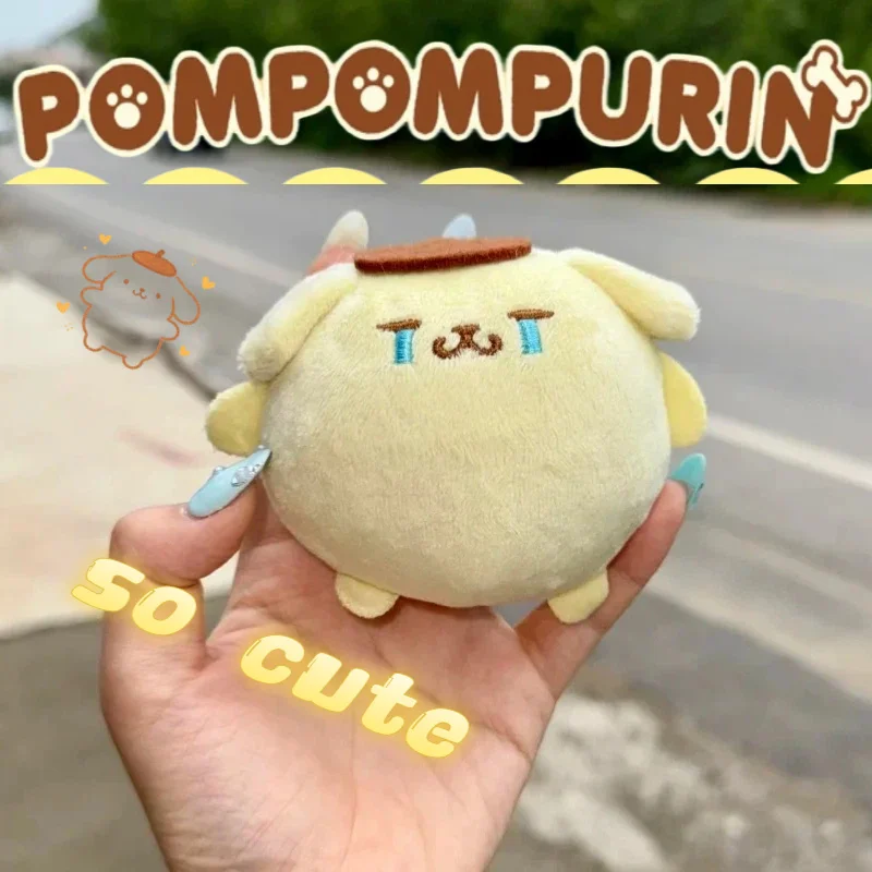 

Cartoon Cute Kawaii Pompompurin Crying Soft Mini Plush Doll Keychain Bag Charm Lovely Sad Dog Toy Backpack Decor Gift