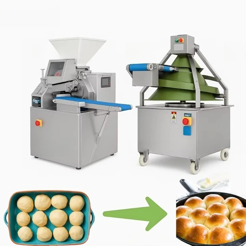 High Precision Conical Dough Divider Rounder Machine Automatic Dough Portioning Equipment for Commercial Bakeries
