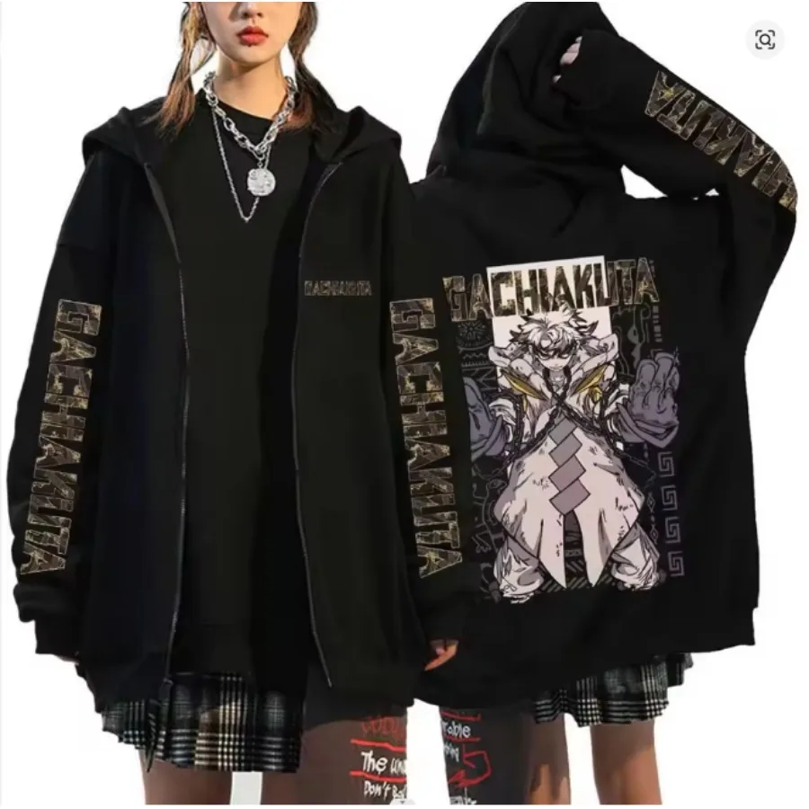 Anime Gachiakuta Zip Up Hoodie Women Men Graphics Sweatshirt Rudo Surebrec Enjin Zanka Nijiku Cosplay Zipper Hooded Jacket