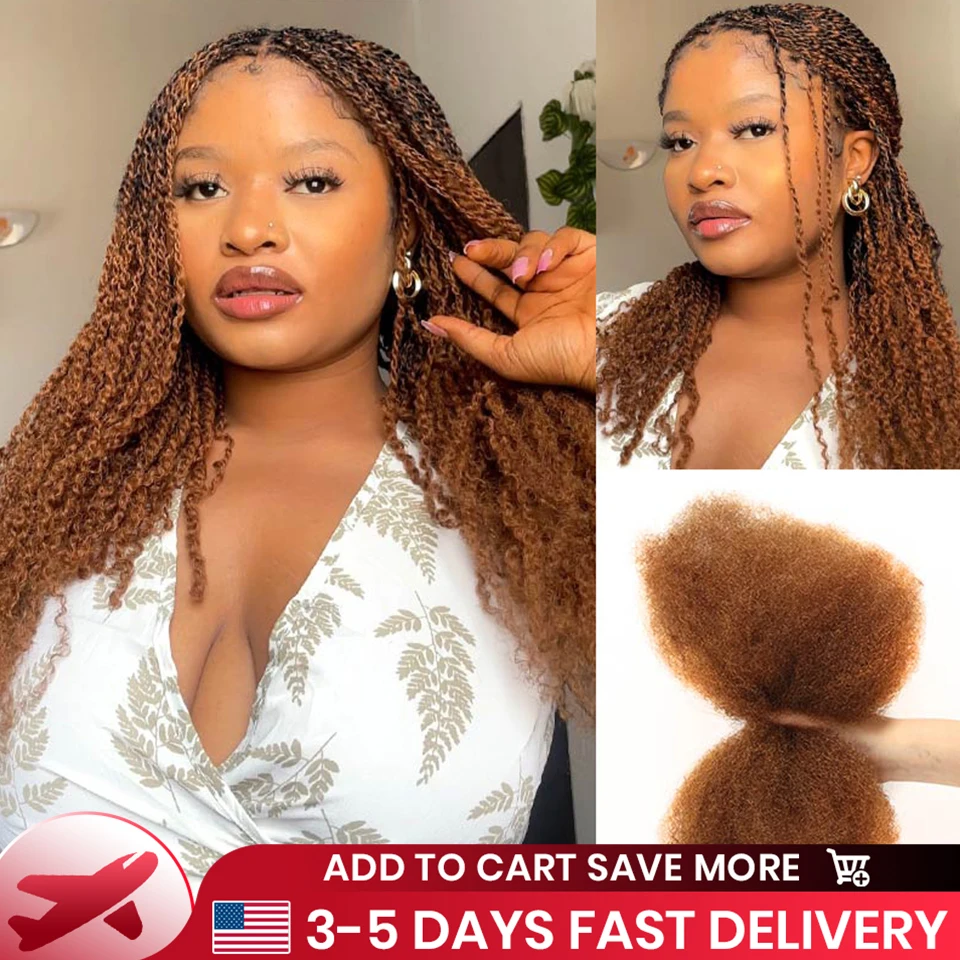 Natural Afro Kinky Bulk Braiding Hair Extensions by Sleek - Lightweight, Natural Look, Ideal for Professional & Casual Styling