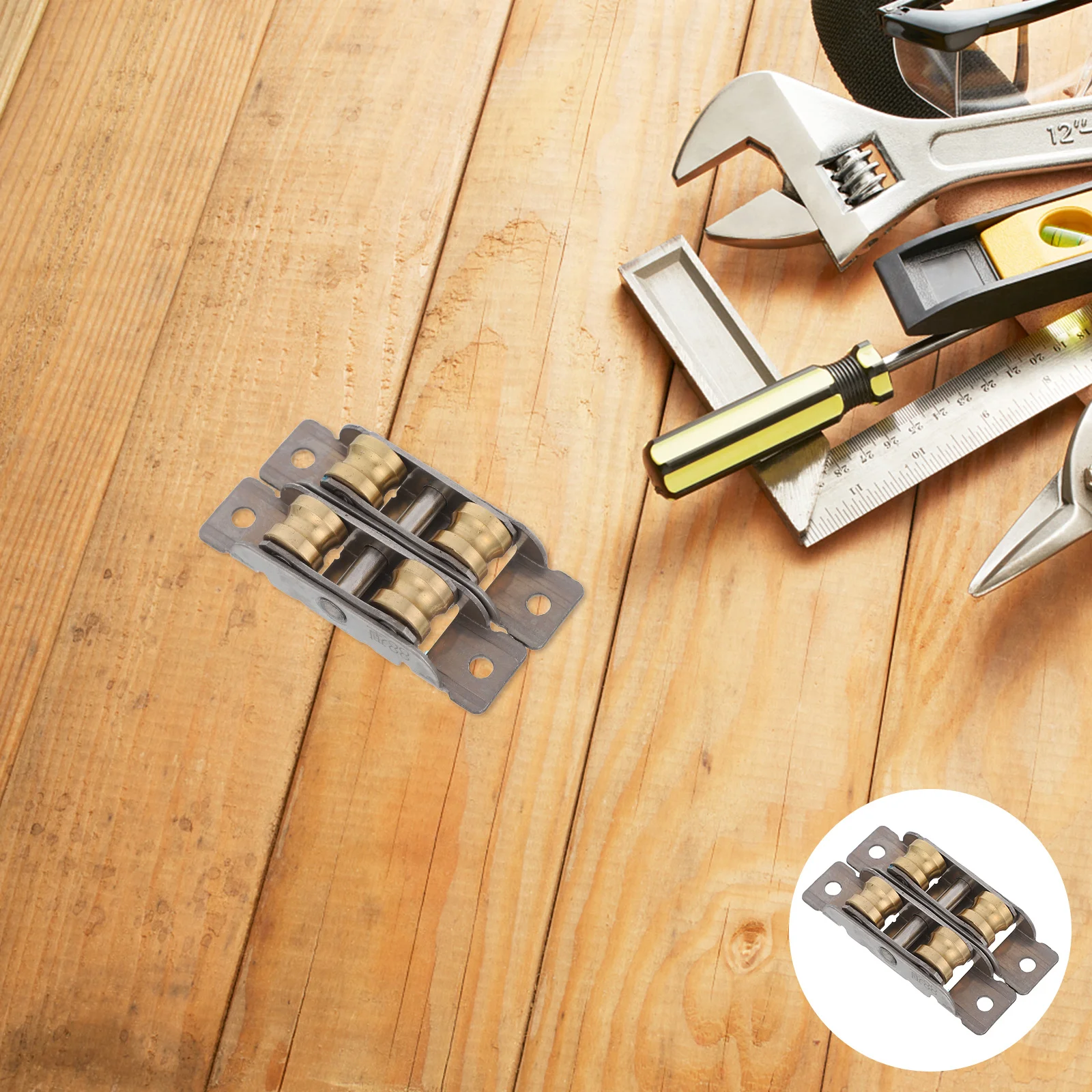 

2pcs Sliding Door Roller Metal Double Wheel For Wardrobe Glass Door Smooth Heavy Duty Sash Pulley Sliding Window Hardware Track