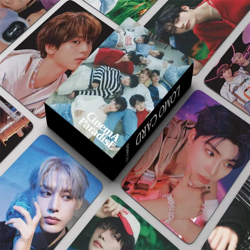 55Pcs/Set ZB1 Idol Boy Group New Album CINEMA PARADISE Series Photocards HD Printed Lomo Cards ZHANGHAO Ricky YUJIN Fans Gifts