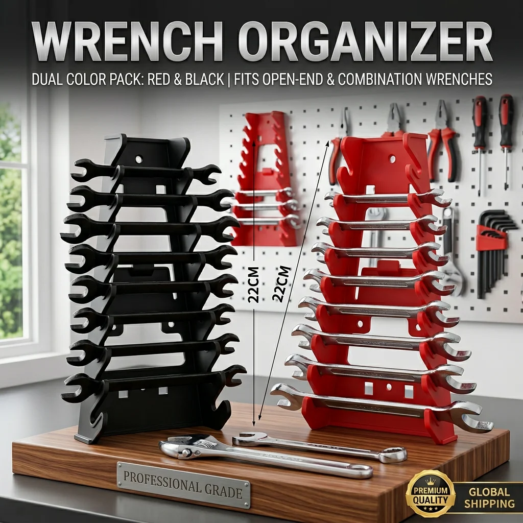 Red and black wrench storage rack rear wrench rack plastic tray sleeve storage tool rack classification finishing rack standard