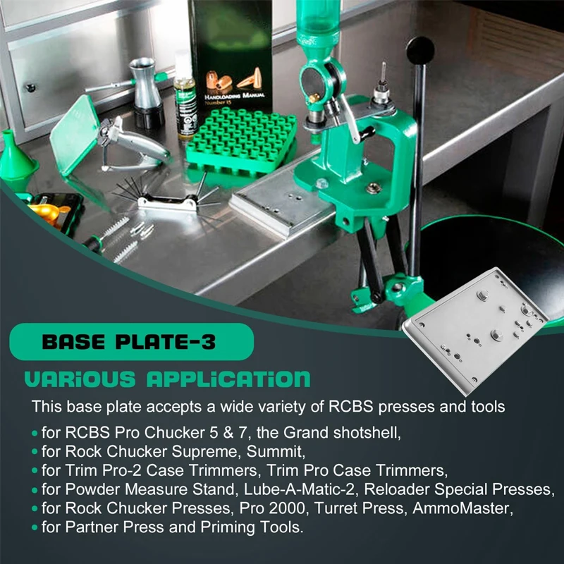 حامل ألواح القاعدة لمكابس وأدوات RCBS ، حامل صدفة ، 9206 ، 9282 ، ملحقات #2