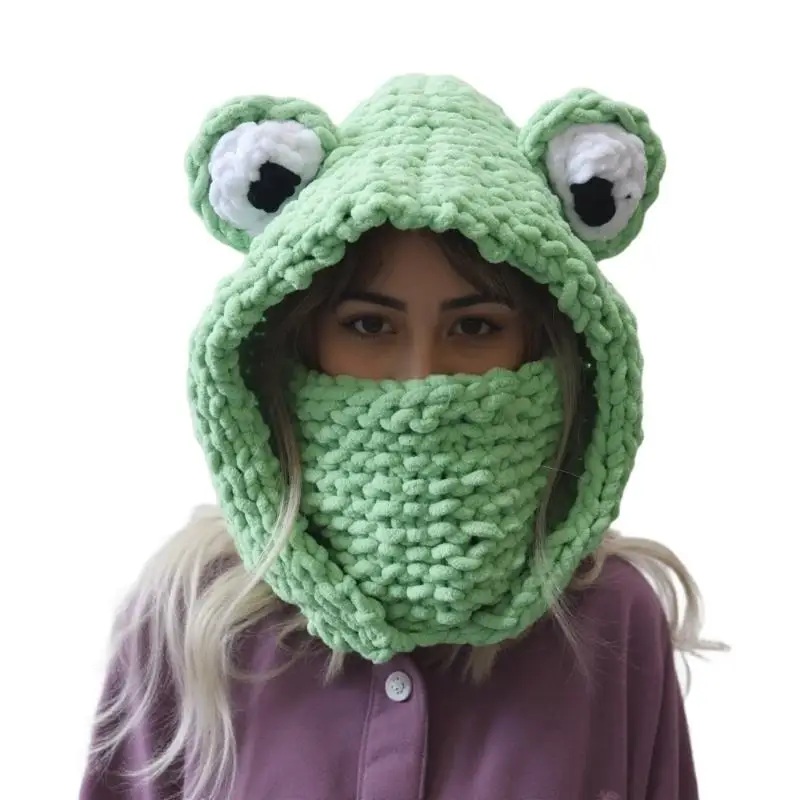 Stylish Winter Toads Balaclava Hat Unisex Knit Hat Windproof Breathable Polyester Material Comfortable Outdoor Workout gear
