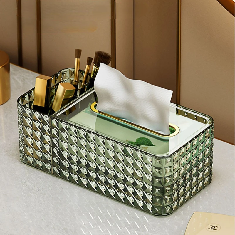 

Storage Boxes for Bedroom Car Tissue Box for Paper Handkerchiefs High Quality Luxury Clear Tissue Box