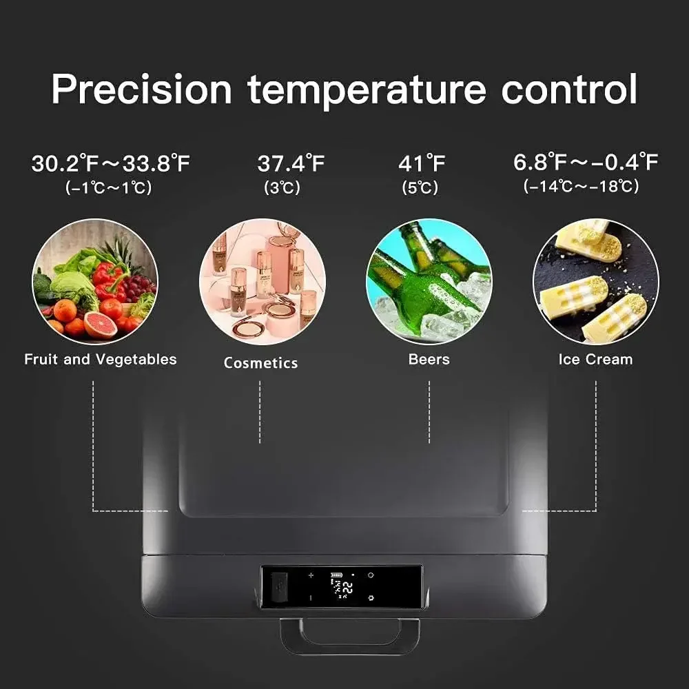 Domende-Réfrigérateur portable 12 V 54qt, congélateur, refroidisseur électrique, compresseur, voiture, camion, véhicule, bateau, extérieur