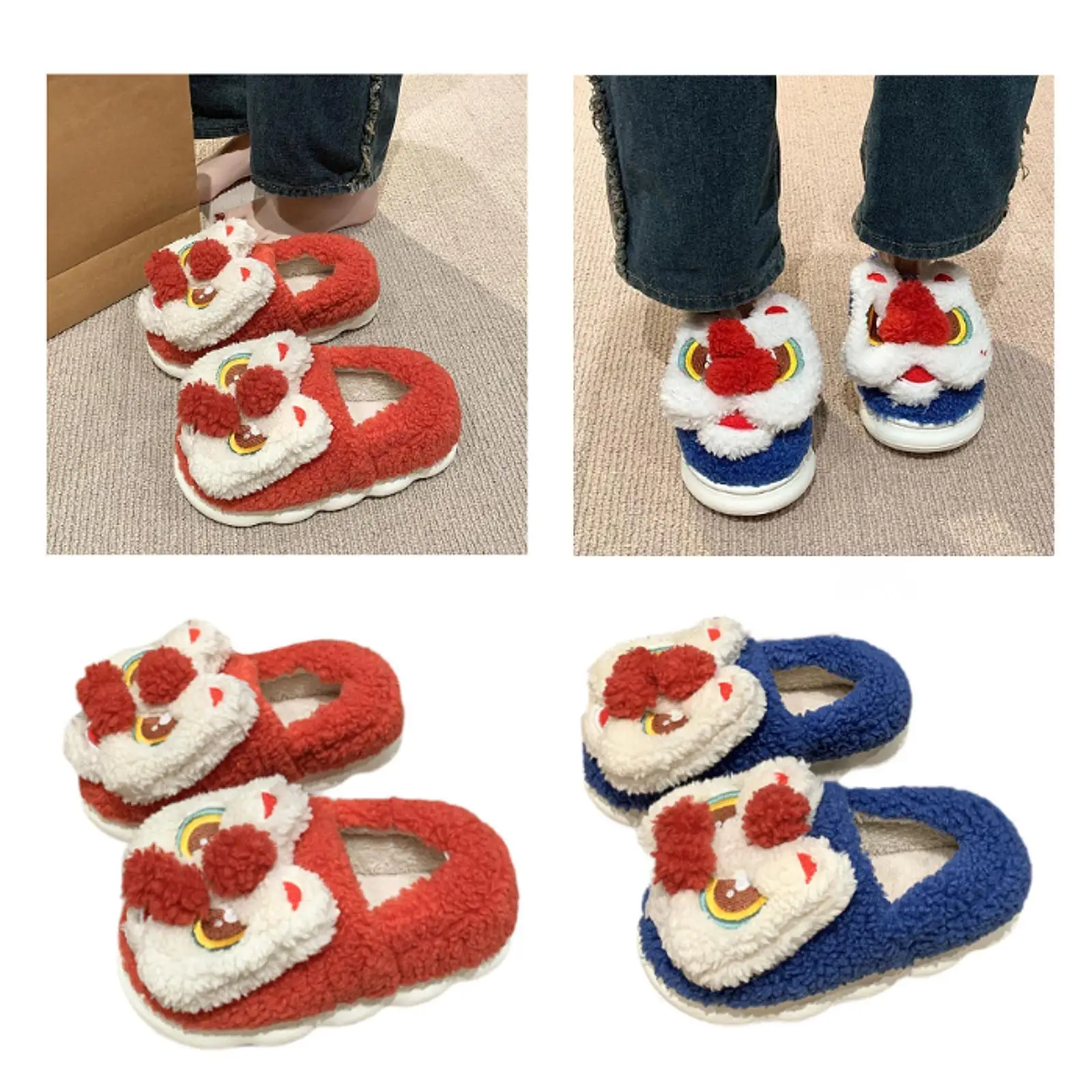 

Women's Winter Warm Slippers Indoor Slippers for New Year Dorm Living Room