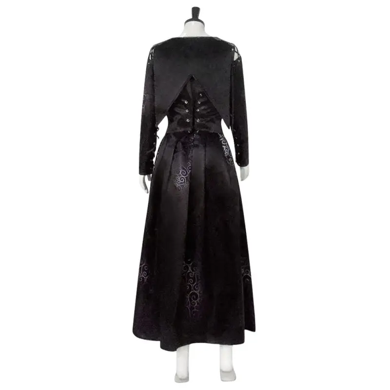 Halloween Costume Bellatrix Lestrange Cosplay Dresses  Wizard Bella Cosplay Costumes Carnival Party Witch Clothing