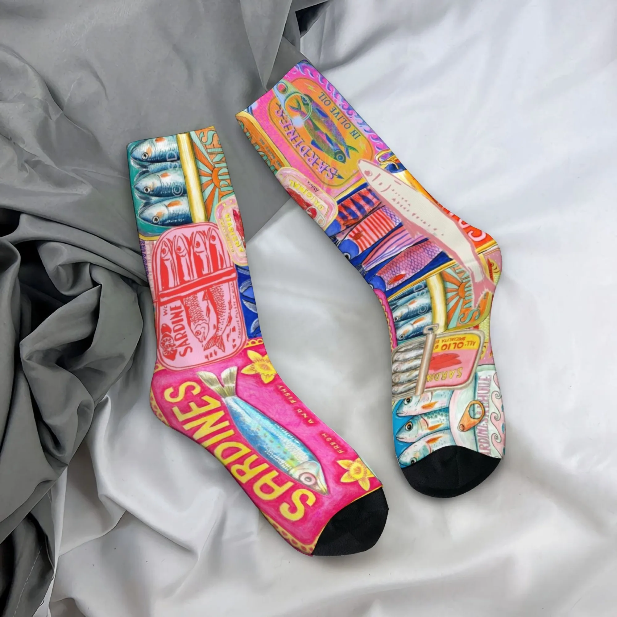 

Забавные мужские носки Happy Socks с принтом сардин, в стиле Харадзюку, ретро, удобные, повседневные, спортивные, модные, для вечеринок, оригинальный подарок