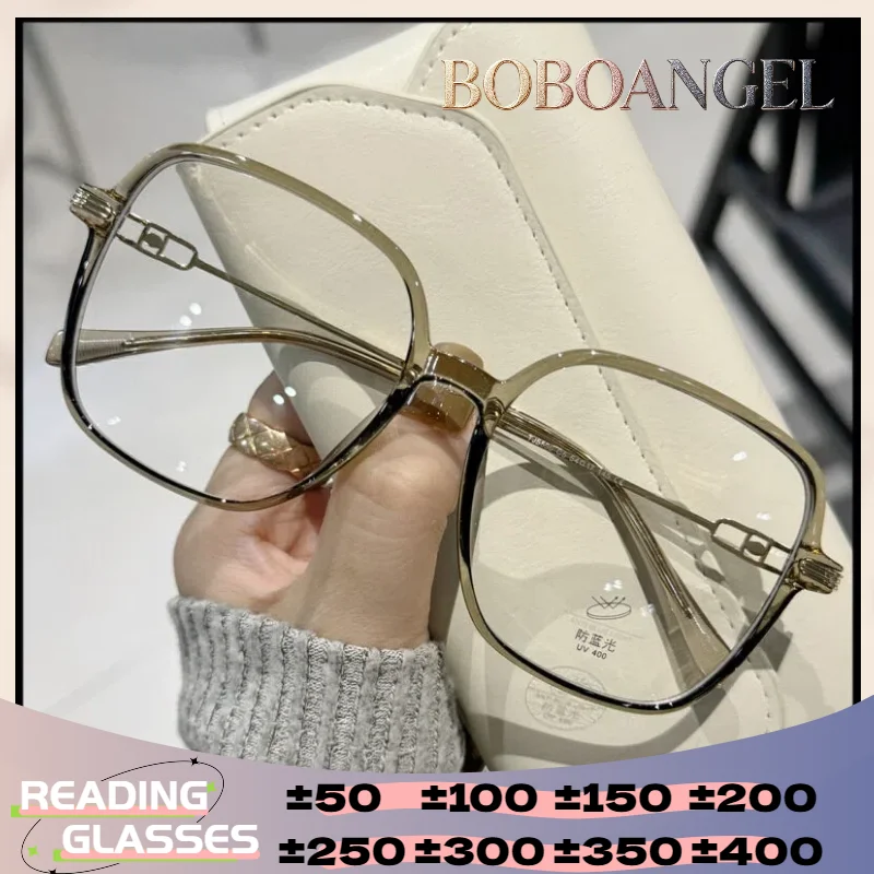 BOBOANGELTrendy Prescription Myopia Glasses Women Photochromic Reading PolygonalGlassesProgressive Multifocal Optical Eyeglasses