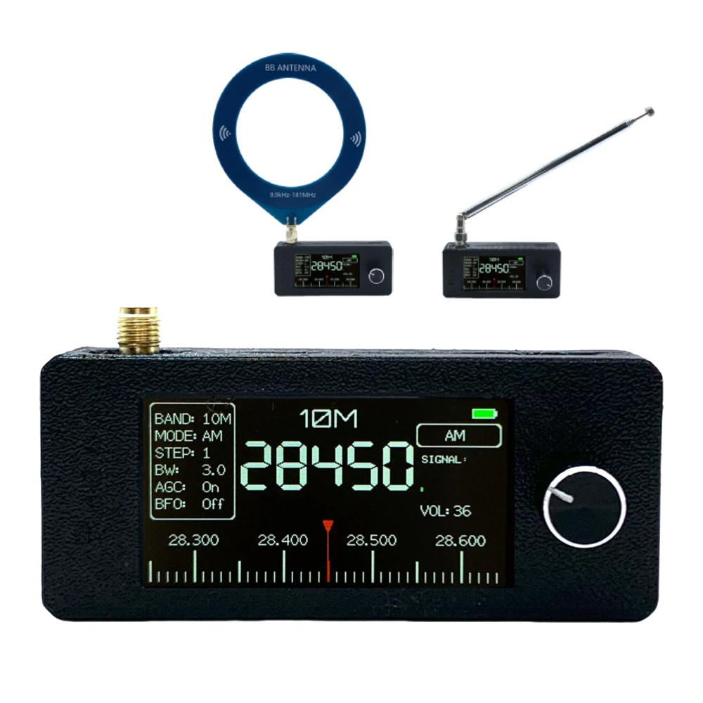 SI4732 Radio 0.5-108mhz LSB USB AM FM Pocket Radio with Telescopic Antenna All Band Radio Receiver HF SW MW VHF,ESP-32-S3