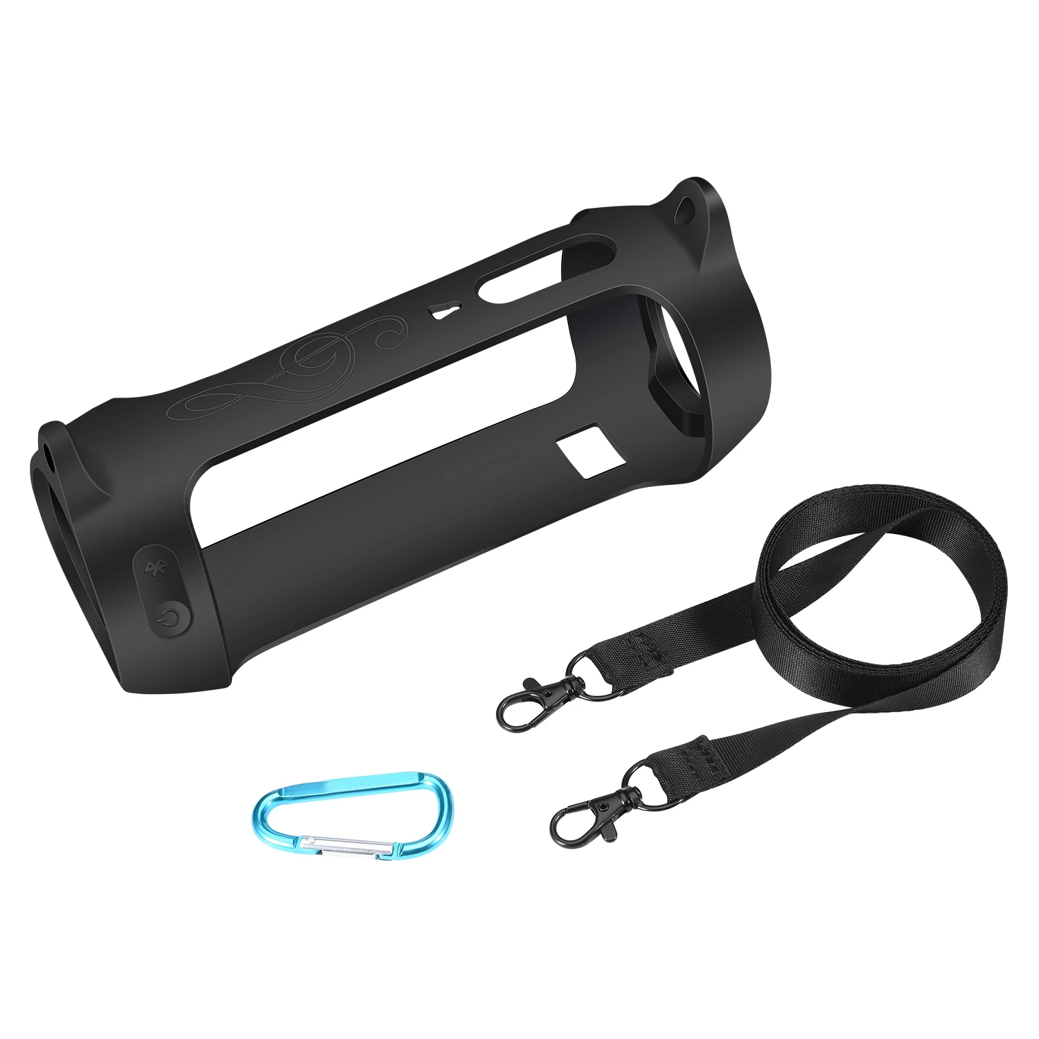 A69Z For  Pulse 4 Silicone Protective Sleeve Portable Bluetooth Speaker Silicone Protective Shell With Shoulder Strap