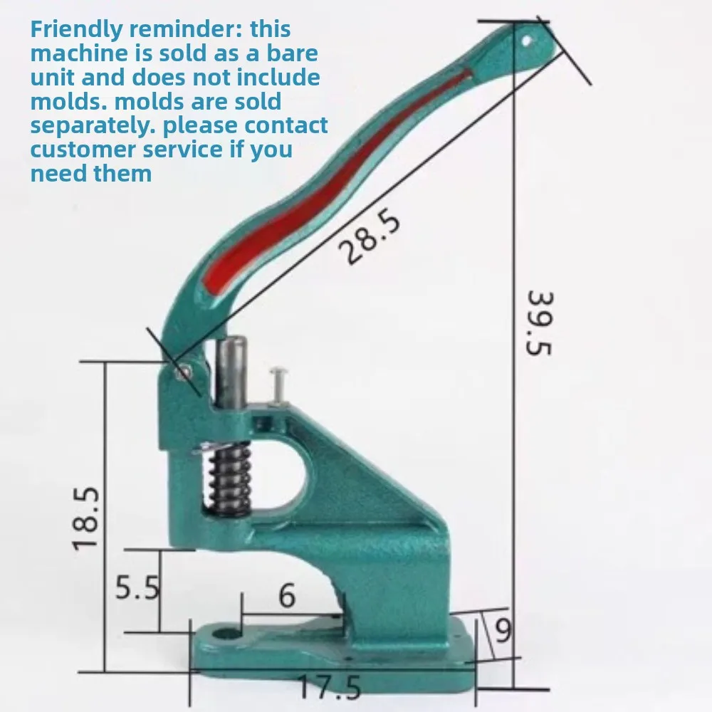 Desktop Hand Operated Fastener Press Machine For Eyelet Grommet Snap Rivet Setting