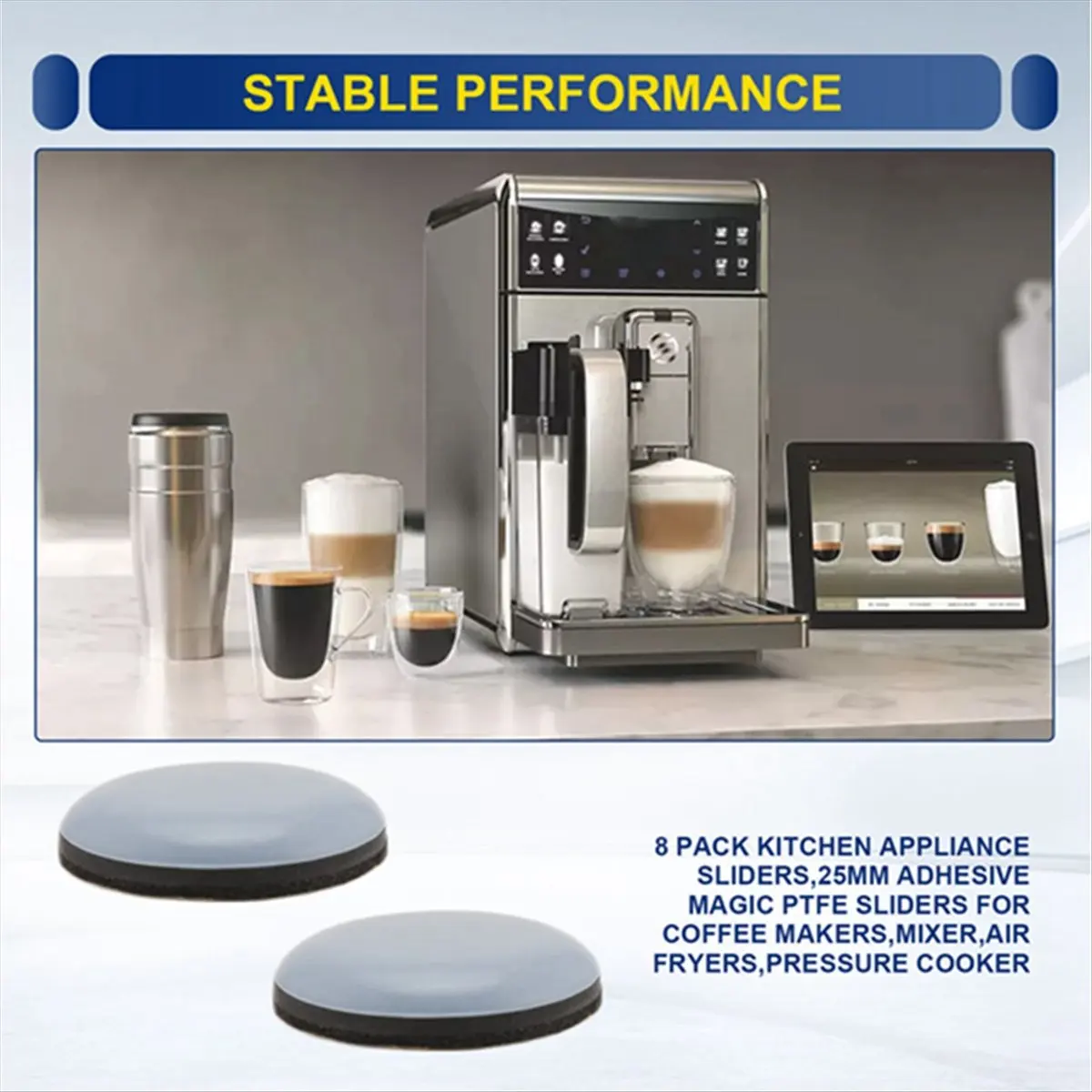 2026 Trend Appliance Sliders for Kitchen 24 PCS Self-Adhesive Small Kitchen Finds Appliance Slider Hacks Easy to MovIing