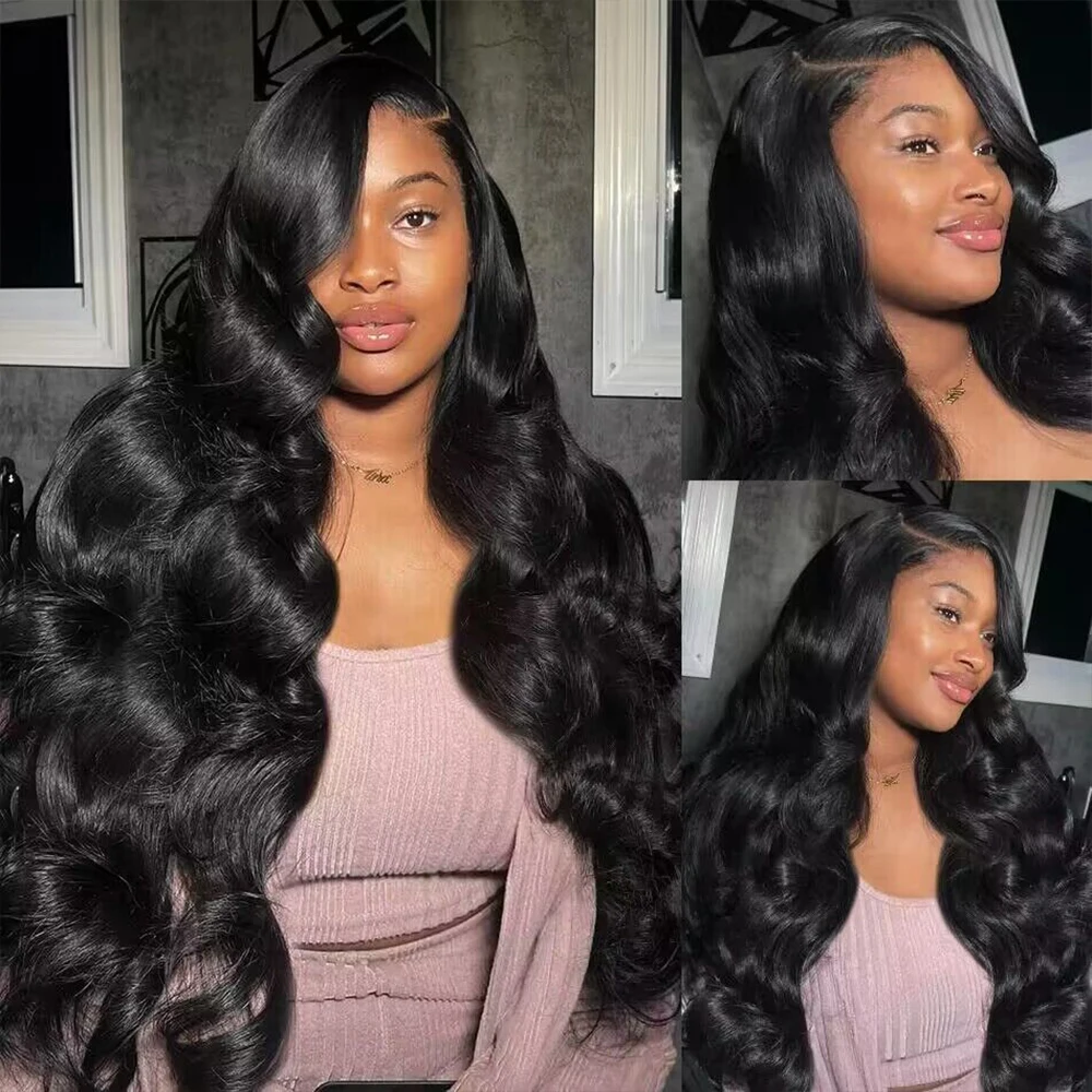 V Part Body Wave Human Hair Wig 200 Density Upgrade 30 32 Inch Natural Color Brazilian Hair Wigs No Glue No Leave Out