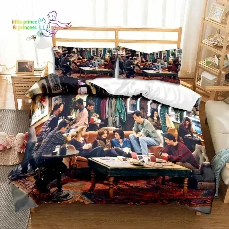 Luxury New 3D Print Friends Drama TV Series Bedding Set Single Twin Full Queen King Size Bed Set Adult Kid Bedroom Bedding Gift