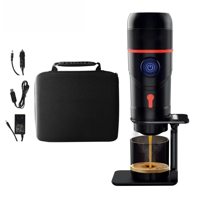 

Портативная электрическая кофемашина для эспрессо, ручная кофеварка для путешествий, 2-в-1 для молотого кофе и капсул, перезаряжаемая.