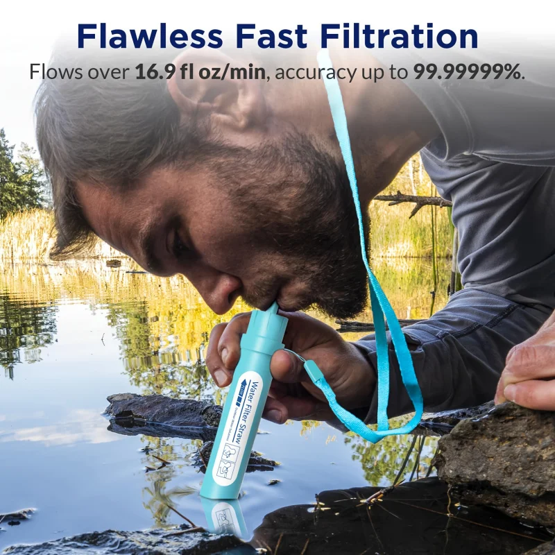 Outdoor Water Purifier Portable Emergency Disaster Relief Survival Tool Set Direct Drinking Water Filter Straw