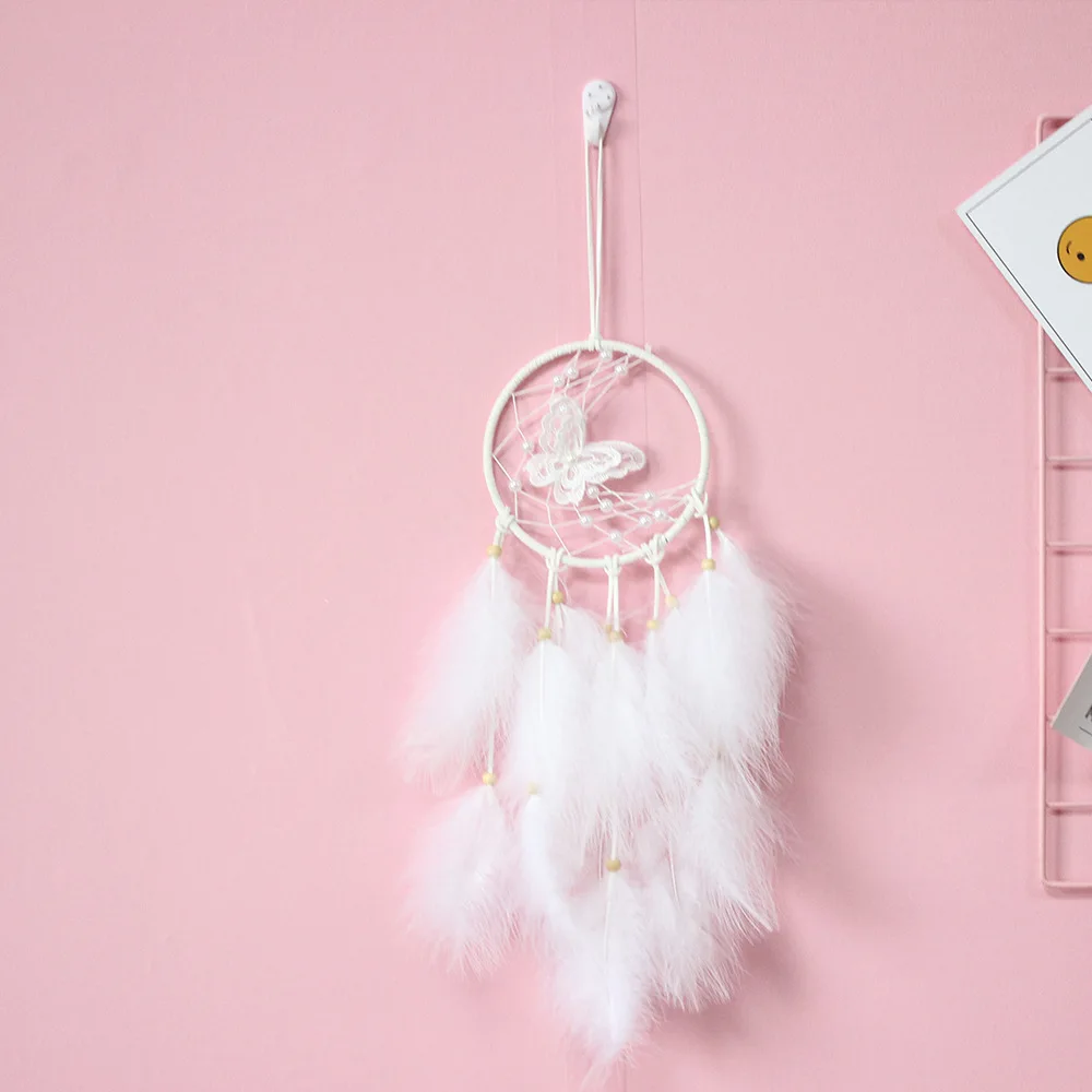 New White  Dream Catcher Wind Chime Room Decoration Hanging Ornament Best Friend Birthday Gift Home Decor Accessories