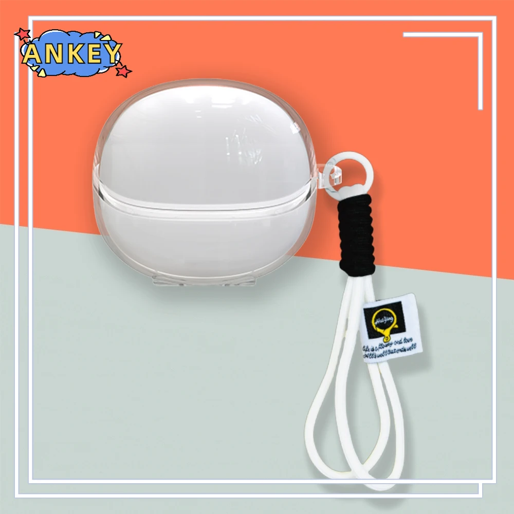 Case for QCY HT10 AilyBuds Pro+ Protective Nylon Lanyard HT10 Soft Cover Shells Anti Dust Sleeve Hand Rope Strap Accessories