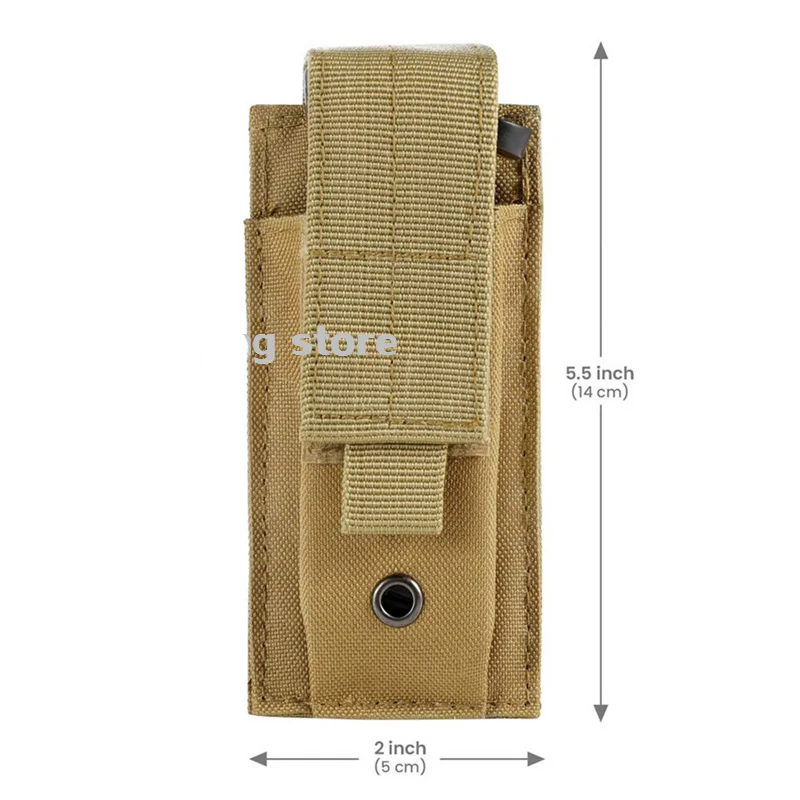 Tactical Molle Single Magazine Pouch 9mm Mag Holster Universal Pistol Mag Holster for Glock 17 19 M9 P226 Hunting Gear