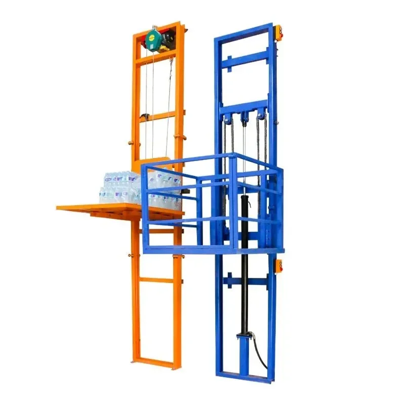 Home elevator hydraulic freight elevator simple factory small warehouse guide rail lifting platform electric hoist