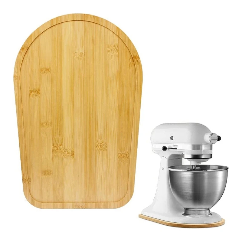 Bamboo-Stand Mixer Mat Slider for KitchenAid 4.5-5 Qt 5K45SS 5KSM175PS Storage Mover-Sliding Appliance Moving Tray