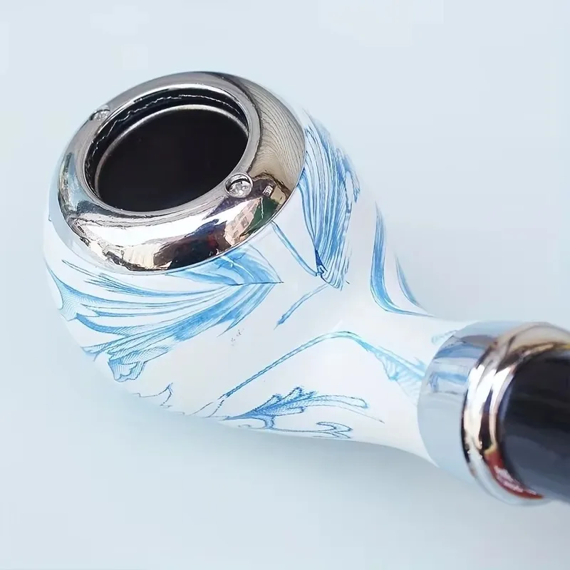 Pipe à tabac portable créative en porcelaine bleu et blanc, pipe à fumer pour homme avec filtre, poignées amovibles pour livres faciles, Si