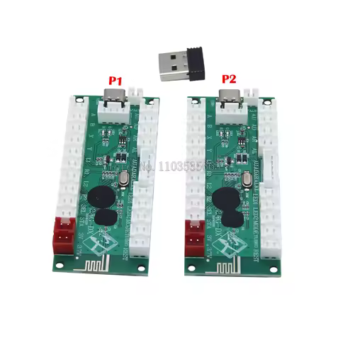 New Arrivals 2.4G Wireless Arcade Joystick Encoder Board for 2 Players Diy Kit Parts Support PC Games/TV box/Android