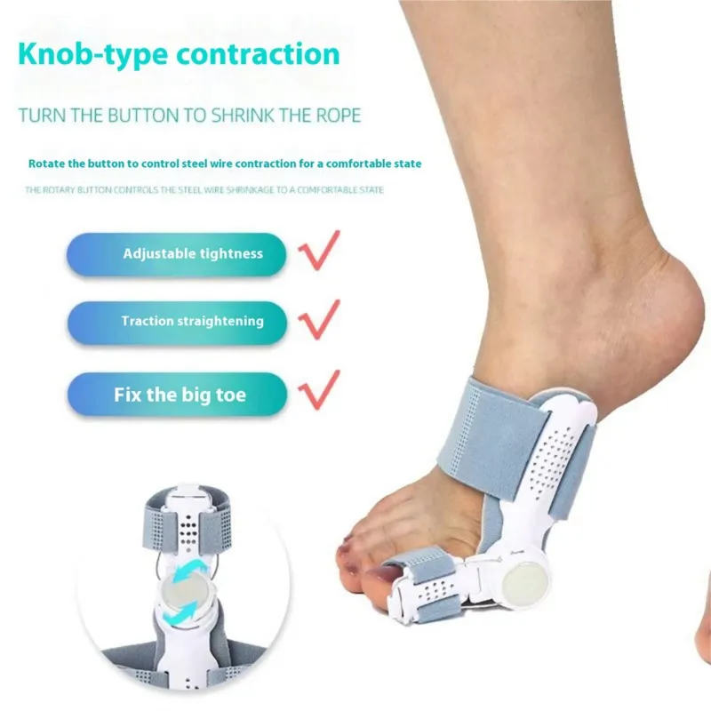 Bunion Corrector Foot for Toes Separator Unisex Valgus Adjustable Toe Corrector Splint Braces for Left Right Foot