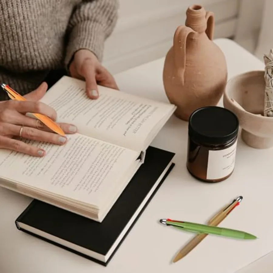 قلم متعدد في أقلام متعددة الألوان مع طرف قلم 4 ألوان ملحقات قلم Nue لأقلام ستايلس للعمل لشاشات اللمس 1.0 مللي متر Ballp