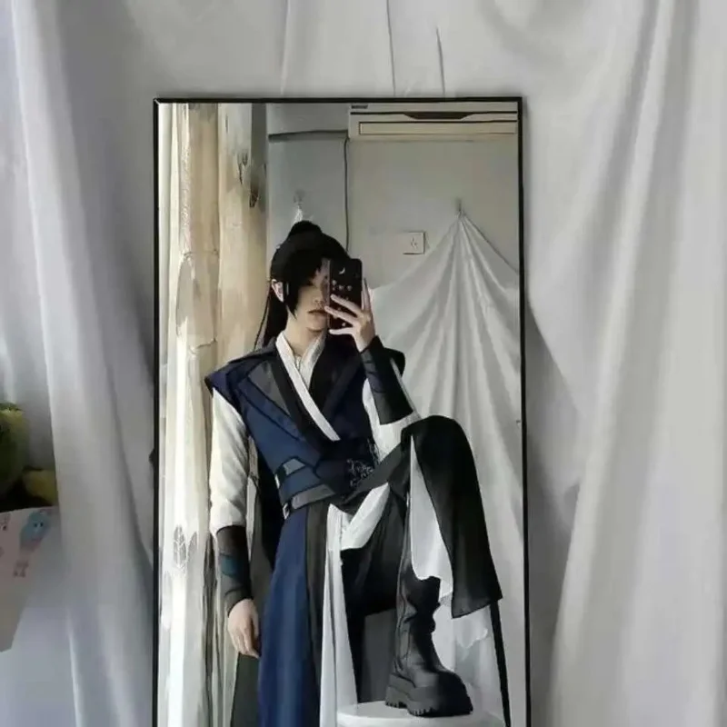 Kostum Cosplay DY20Anime Erha Mo Ran Tian Guan Ci Fu He Xuan Mo Ran, Sepatu, Wig, dan Perlengkapan Cosplay untuk Wanita dan Pria, Halloween