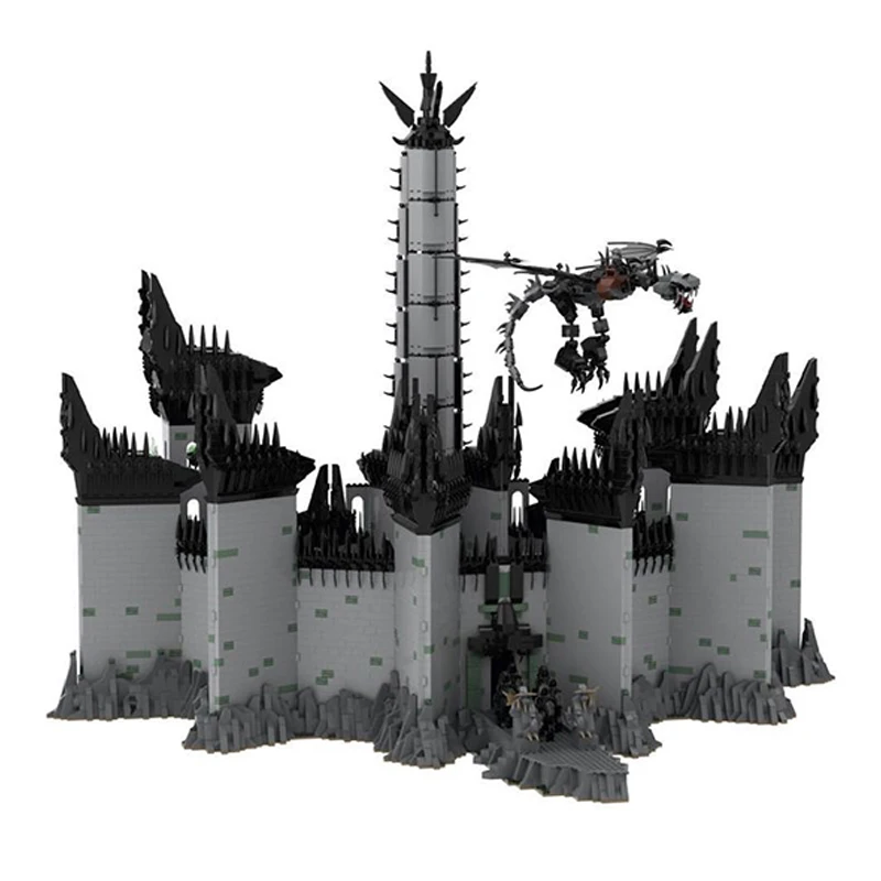 Ring Movie Series UCS Minas Morgul Building Blocks Dark Magic Architecture MOC Model  DIY Assembly Bricks Collection Toys Gifts