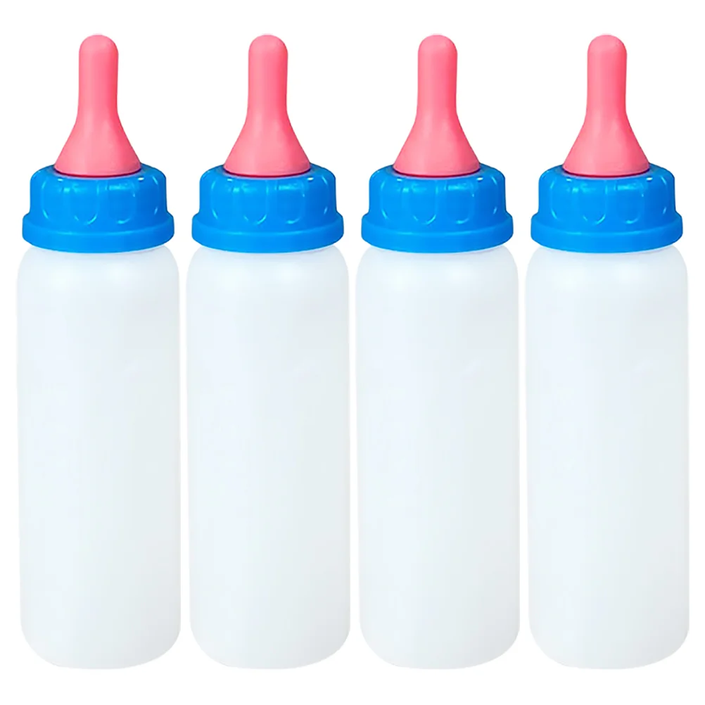 

4 Pcs Animal Feeding Bottle Feeder for Animals Baby Goat Supplies The Cow Teats Bottles Calf Milk Pet Medicine Plastic Lamb