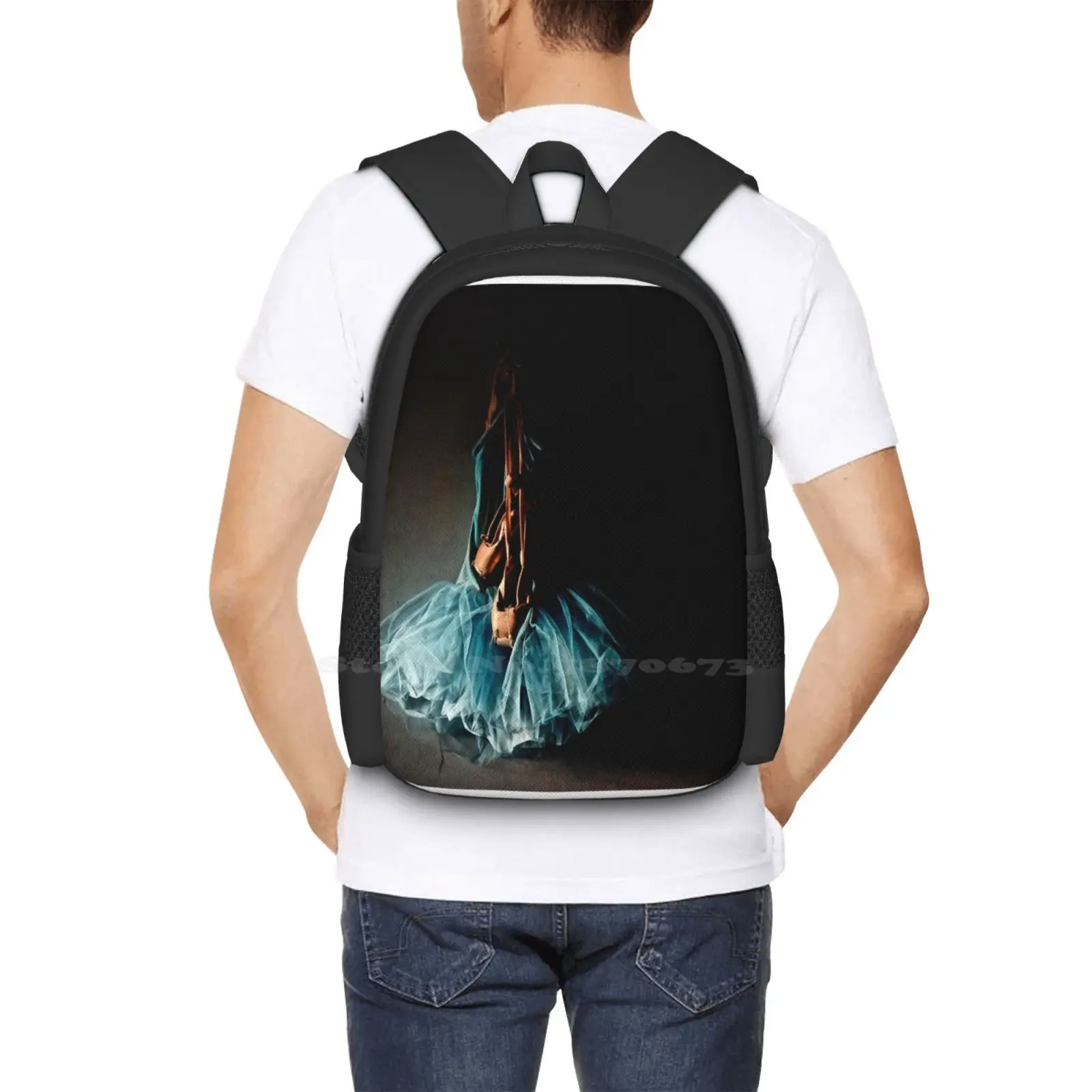 Dramatic Ballet Tutu On Old Wall Fashion Pattern Design Travel Laptop School Backpack Bag Old Ballet Dramatic Dance Classical