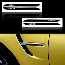 2PCS Car ABS Side Body Sticker M3 M5 logo Auto Emblem Styling Decoration Accessories For BMW E46 E90 E60 F10 F30 E39 E36 F20 E87