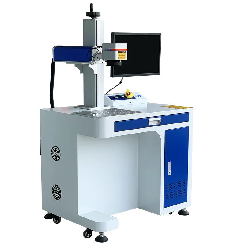 Portable Desktop 50W/60W MOPA JPT Raycus Fiber Marking Machines Programmable for Steel Engraving Supports DXF PLT BMP AI