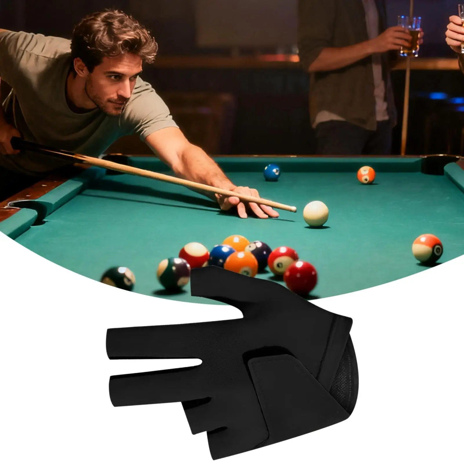 

Бильярдные перчатки для мужчин, варежки с тремя пальцами, дышащие перчатки для одного бассейна для кия, спортивных игроков, женщин и взрослых