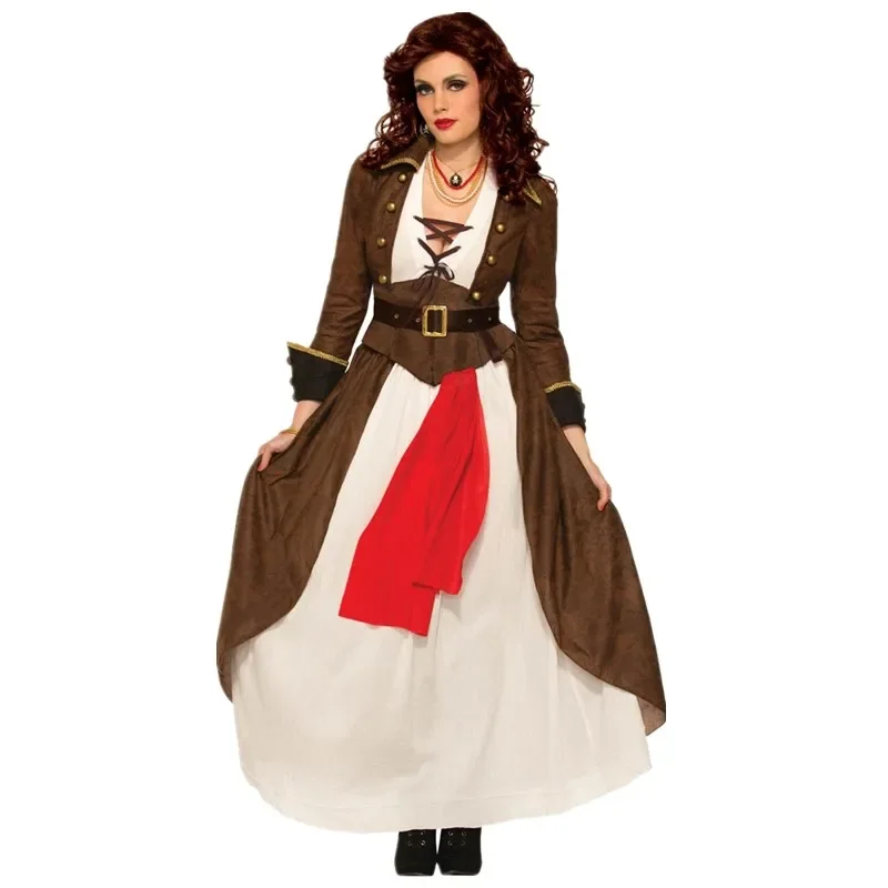 Sexy Adult Women Caribbean Pirate Costume Halloween Matador Pirate Captain Cosplay Party Dress Halloween Costumes For Women