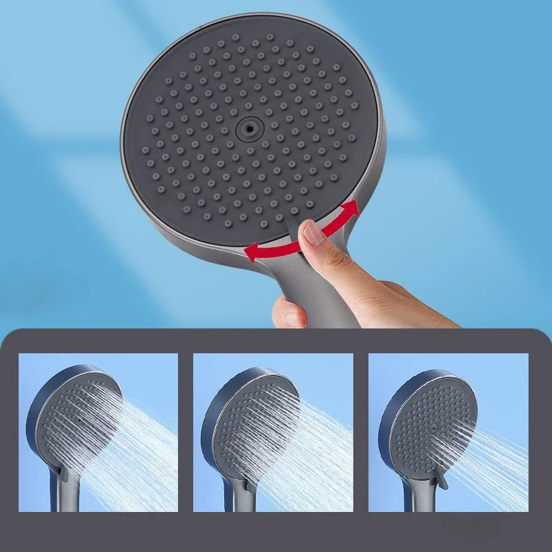 Wall Mounted Shower System Set Waterfall Shower Head Brass Adjustable Shower Holder Bar Bathroom Accessories Hot Cold Mixer Taps - Image 4