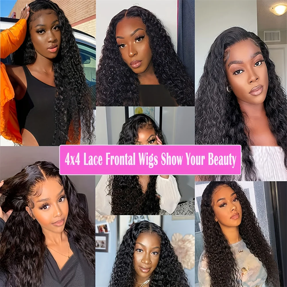 water wave hd lace frontal wig 4x4 closure human hair wig 5x5 pre plucked brazilian remy wigs on sale for women choice