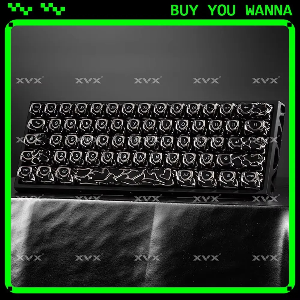 XVX Keycaps Metallic Texture Hollow Out Keycap Set 120 Keys For Mechanical Keyboard 61 Keys PBT Key Caps 12 PC Gamer Accessories