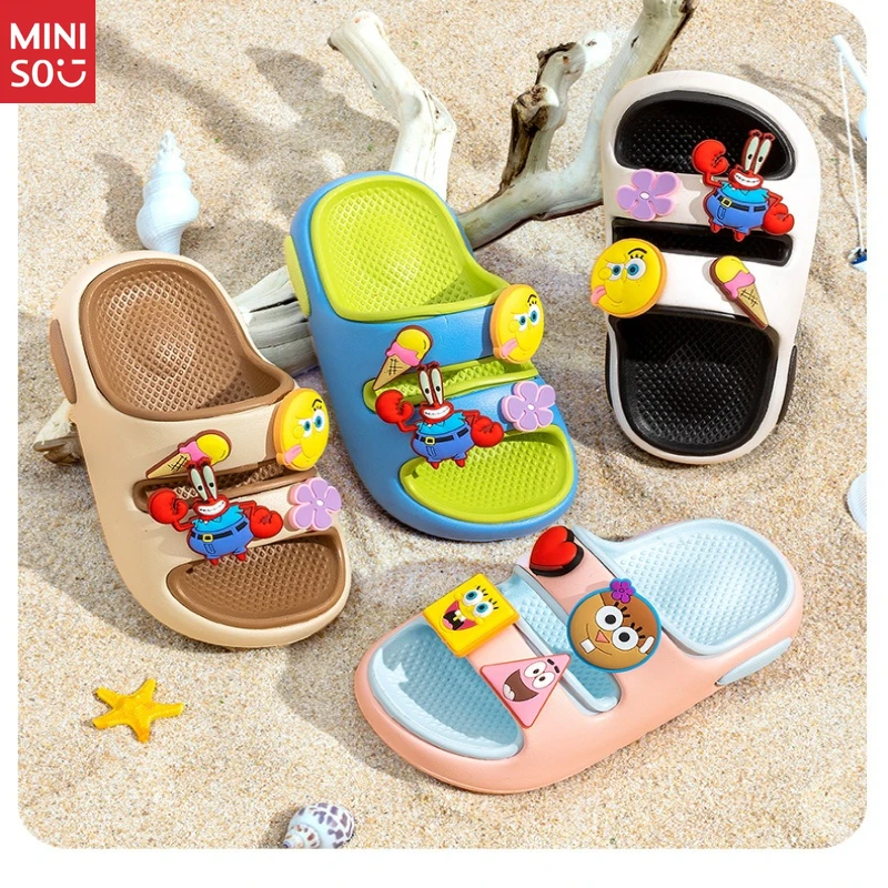 

SpongeBob SquarePants Kids Slippers | Children's Bath & House Sandals | Cartoon Summer Sandals 2025