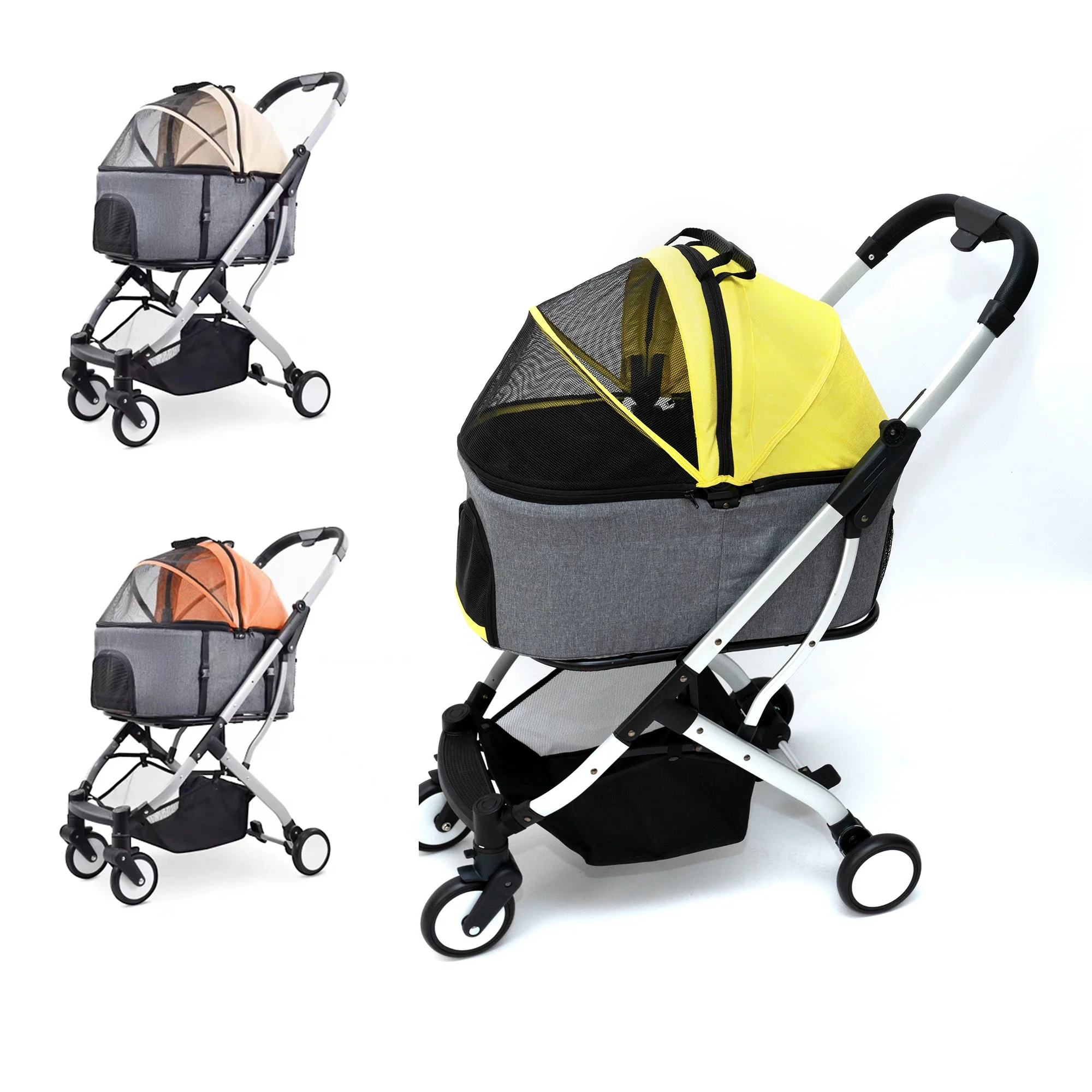 Wholesale manufacturer portable and folding pet stroller large dog and cat stroller