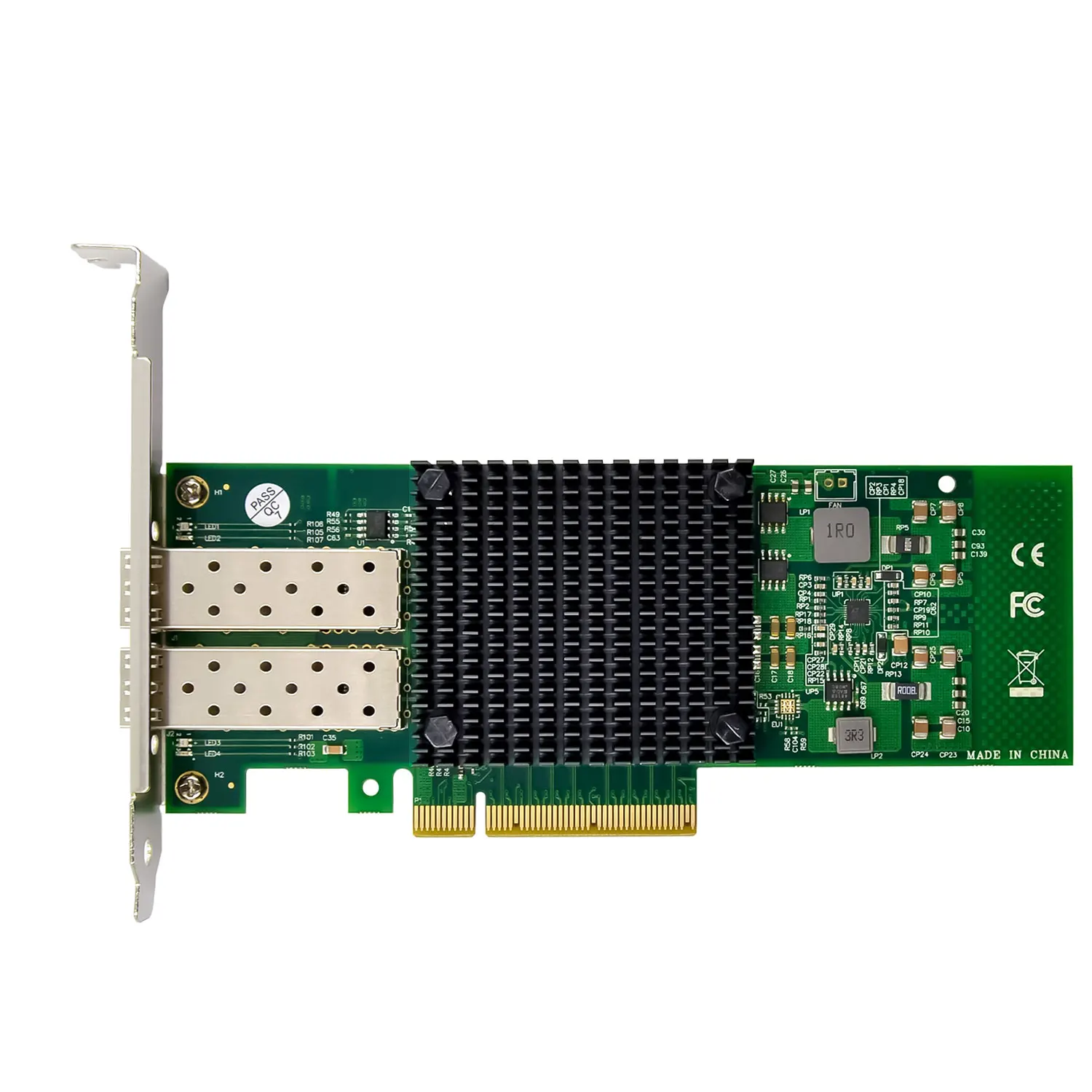 ST7268 2-Port 10Gb SFP+ Network Card, PCIe 2.0 X8 Interface, Intel 82599ES Controller (X520-DA2), Support Windows Server/Linux